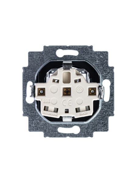 Купить ABB EPJ Levit антрацит / дымчатый чёрный Розетка с заземлением со шторками 2CHH203457A6063