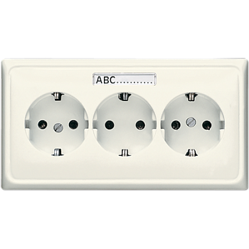 JUNG Розетка тройная с заземлением для кабельканалов слоновая кость CD523NA