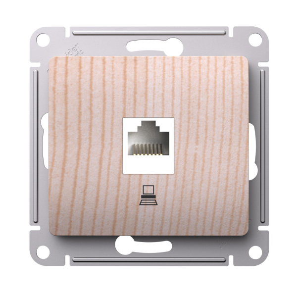 Systeme Electric Glossa Сосна Розетка компьютерная RJ45 кат.5Е, механизм