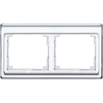 JUNG SL 500 Белая Рамка 2-ая горизонтальная SL5820WW