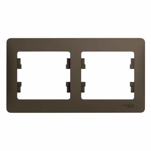 Systeme Electric Glossa Шоколад Рамка 2-ая, горизонтальная