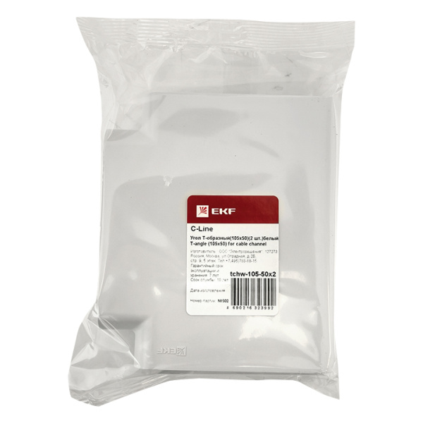 Купить EKF PROxima Угол T-образный (105х50) (2 шт) C-Line Белый