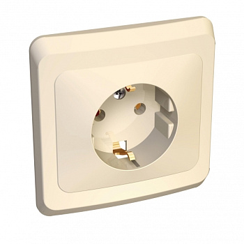 Systeme Electric Этюд Крем Розетка 1-ая с/з без шторок