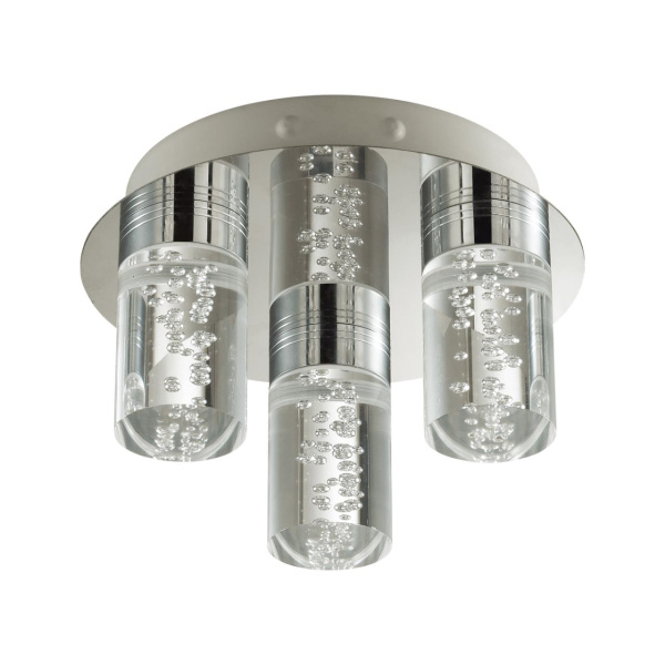 Lumion 4599/15CL VINTAGE никель Светильник потолочный IP44 LED 3*5W 4000K 220V TERRENCE