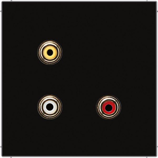 JUNG 2x Cinch Audio (RCA) / Composite Video, чёрный MALS1031SW