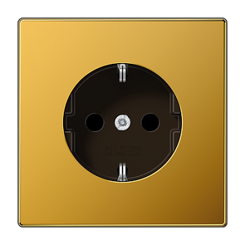 JUNG Штепсельная розетка SCHUKO 16A, 250V~  с защитой от детей, золото LS1521KIGGO