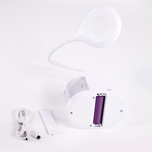 Купить Ambrella Настольная светодиодная лампа со встроенной аккумулятороной батареей и органайзером DE561 WH белый LED 4200K 4W