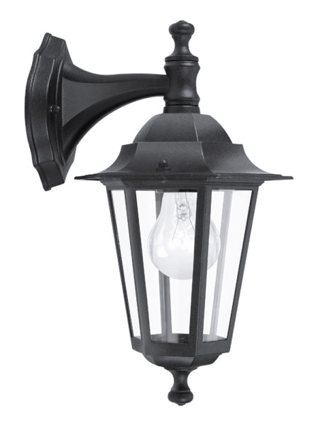 Eglo 22467 Светильник уличный настенный LATERNA 4, 1х60W (E27), алюминий, черный/стекло