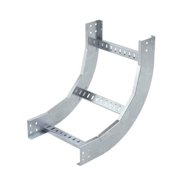 DKC Угол вертикальный внутренний 90 градусов, 80х200 R300, лонжерон 1,5 мм, горячеоцинкованный, в комплекте с крепежными элементами и соединительнымип