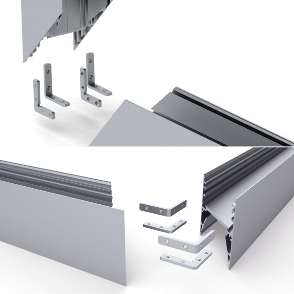 Купить Arlight Соединитель ALU-90VER угловой вертикальный (Металл) 024195