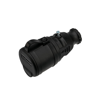 Розетка переносная влагозащищенная с крышкой, с/з, 16 А, IP44 каучук Rexant 111-004