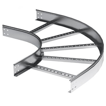 DKC Угол горизонтальный 90º 50x200 R300, цинк-ламельный