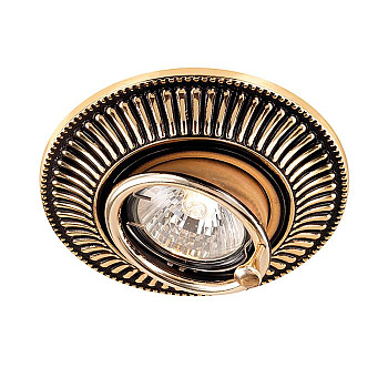 Novotech 369860 NT14 128 коричневый/золото Встраиваемый ПВ светильник IP20 GX5.3 50W 12V VINTAGE