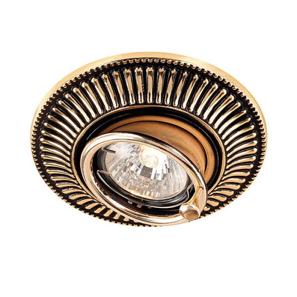Novotech 369860 NT14 128 коричневый/золото Встраиваемый ПВ светильник IP20 GX5.3 50W 12V VINTAGE