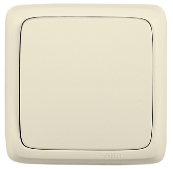 Hegel Альфа наруж Слоновая кость ВА10-113-01 Выключатель 1-клавишный с изол. пластиной