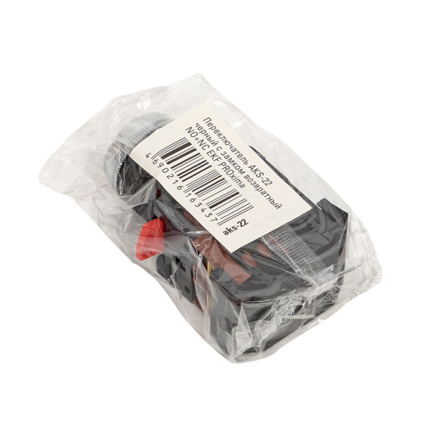 Купить EKF PROxima Переключатель АKS-22 черный c замком возвратный NO+NC