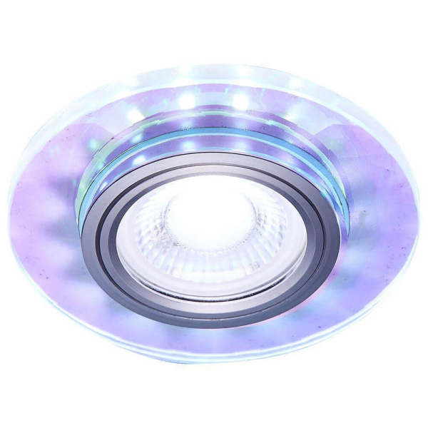 Ambrella Встраиваемый точечный светильник со светодиодной лентой S211 PR хром/перамутровый /MR16+3W(LED COLD)