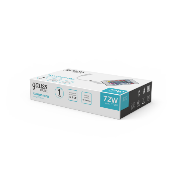 Купить Gauss Контроллер RGB Basic для ленты LED 12V 72W 1/200 BT610