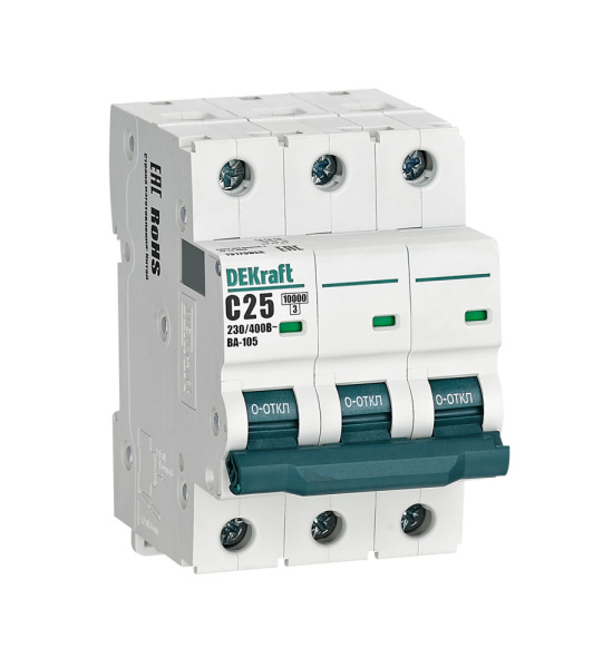 Dekraft Автоматический выключатель ВА105-3P-025A-C 13179DEK