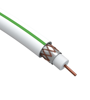 ЭРА S-B-75-PVC10 Кабель коаксиальный SAT 703 B, 75 Ом, Cu/(оплётка Cu 75%), PVC, цвет белый, бухта 10 м