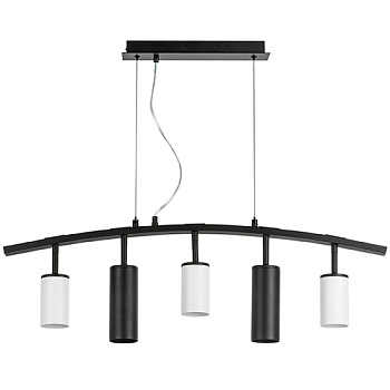 Lightstar LR735363872 Люстра RULLO 5х50W GU10 ЧЕРНЫЙ/БЕЛЫЙ (571735+214436-3+214487-2), шт