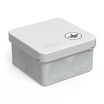 Промрукав Коробка уравнивания потенциалов (КУП) 60-0200-У для прямого монтажа двухкомпонентная безгалогенная (HF) 70х70х40 (150шт/кор)