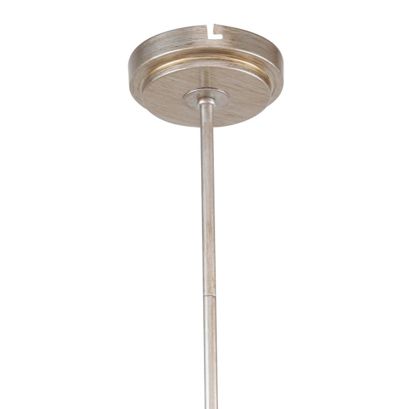 Купить Favourite подвесная люстра каркас цвета античное серебро, плафоны из белой ткани, декоративные элементы из прозрачного выдувного стекла 2554-5P