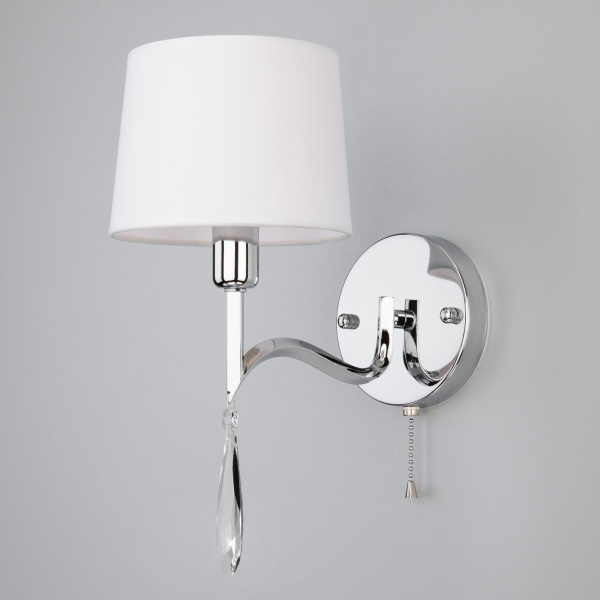 Eurosvet 10127/1 Светильник настенный хром/прозрачный хрусталь Strotskis a055314