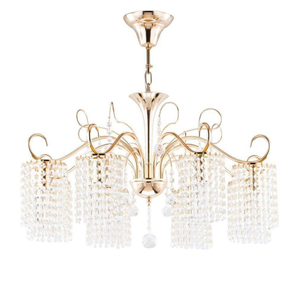 Freya Crystal Leona Золото Люстра E14 40W FR1127-PL-08-G