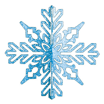 NEON-NIGHT Елочная фигура "Снежинка ажурная 3D", 23 см, цвет синий 502-333