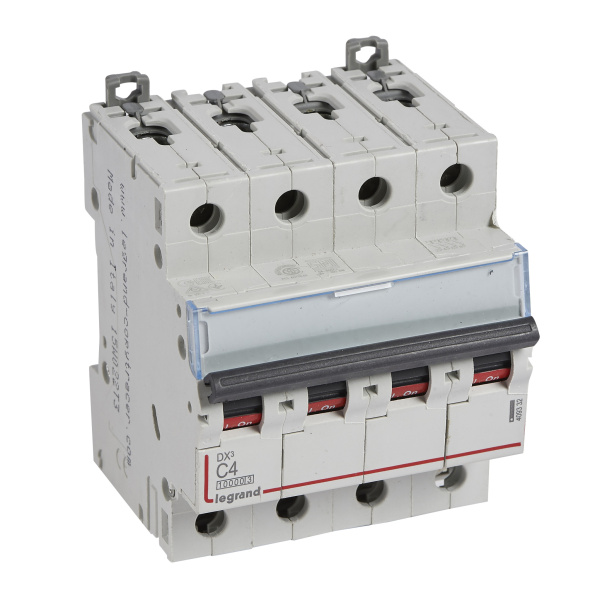 Legrand DX3 Автоматический выключатель 4P 4A (С) 10kA/16kA 409332