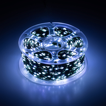 ЭРА Светодиодная новогодняя гирлянда POWER ENIN-2000W Нить холодный свет 200 м 2000 microled IP44 220В