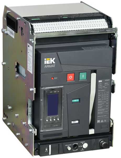 IEK ARMAT Автоматический выключатель воздушный выдвижного исполнения 3P A 66кА 800А TT с акс.