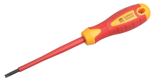 Купить IEK Отвертка шлицевая Expert 4.0х0.8х100мм 1000В
