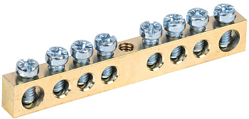 IEK Шина PEN земля-ноль 6х9мм 8/1 (8групп/креп по центр)