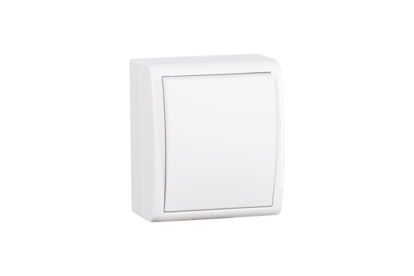 Купить Simon 15 Aqua Белый Выключатель 1-клавишный наружный, IP54 1594101-030