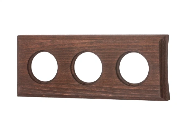 BIRONI Шедель Бук Винтаж Рамка 3-ая на бревно 220мм (срытый монтаж) BF4C22-630-18