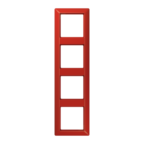 JUNG Рамка 4-кратная для вертикальной и горизонтальной установки термопласт, красная AS584BFRT