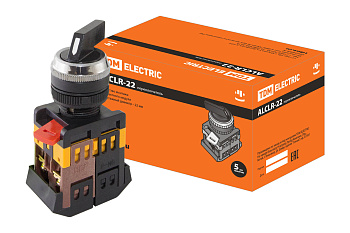 TDM Переключатель АLСLR-22 черный на 3 фиксир.положения I-O-II 1з+1р SQ0703-0006