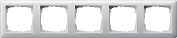 Gira Standard 55 Бел глянц Рамка 5-ая 021503