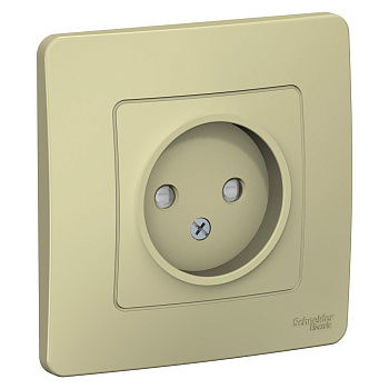 Systeme Electric Blanca внутр Беж Розетка б/з со шторками, 16А, 250В