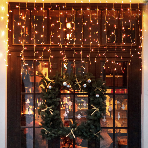 Купить Eurosvet Гирлянда Занавес 200-101 теплый белый с эффектом мерцания 2*3м IP65 a056078