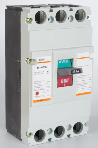 DEKraft Силовой Автоматический выключатель 3P 315А ВА-304 35кА 21014DEK