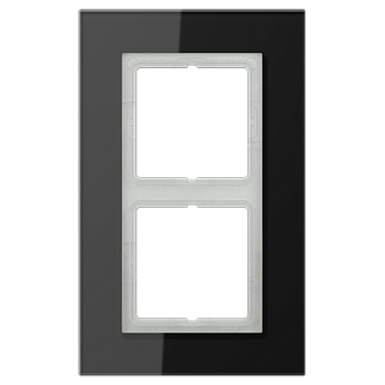 JUNG LS Plus Стекло Черное Рамка 2-ая LSP982GLSW