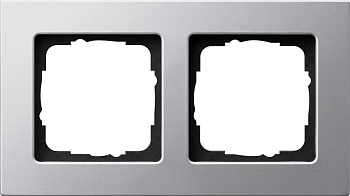 Gira E22 Алюминий Рамка 2-ая для установки заподлицо 0212206