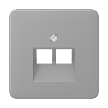 JUNG CD 500/CD plus Серая Накладка 2-ой наклонной ТЛФ/комп розетки CD569-2UAGR