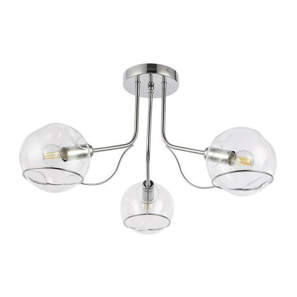 Купить Evoluce SLE102502-03 Светильник потолочный Хром/Прозрачный E14 3*40W