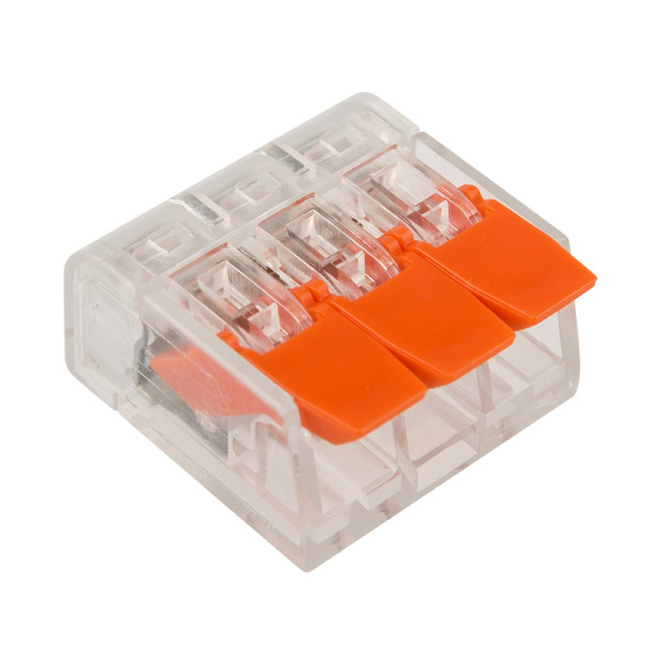 Компактная многоразовая 3-проводная клемма (0,14 -4,0 мм²) 50шт. Rexant 07-5203