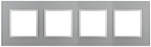 ЭРА 14-5104-03 Elegance Алюминий/алюм Стекло Рамка 4-ая