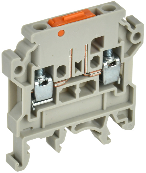 IEK Колодка клеммная CTS-DT измерит. нож. разм. 4мм2 серая